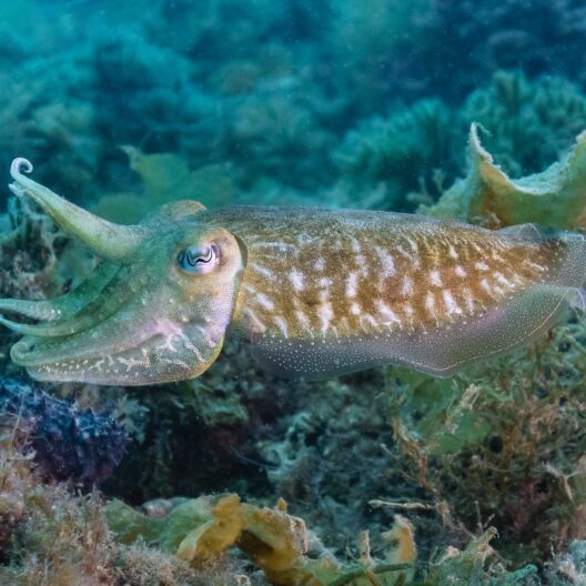 Un esemplare di seppia comune (Sepia officinalis)